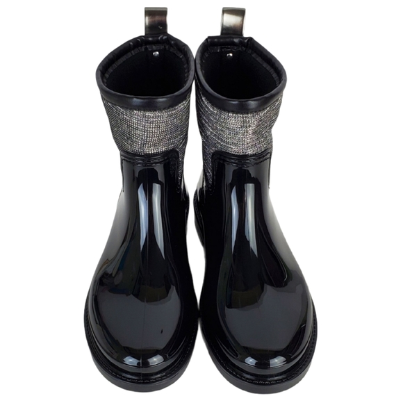 New Michael Kors blakely mesh rain boots black pull on winter outdoor casual - Picture 9 of 13